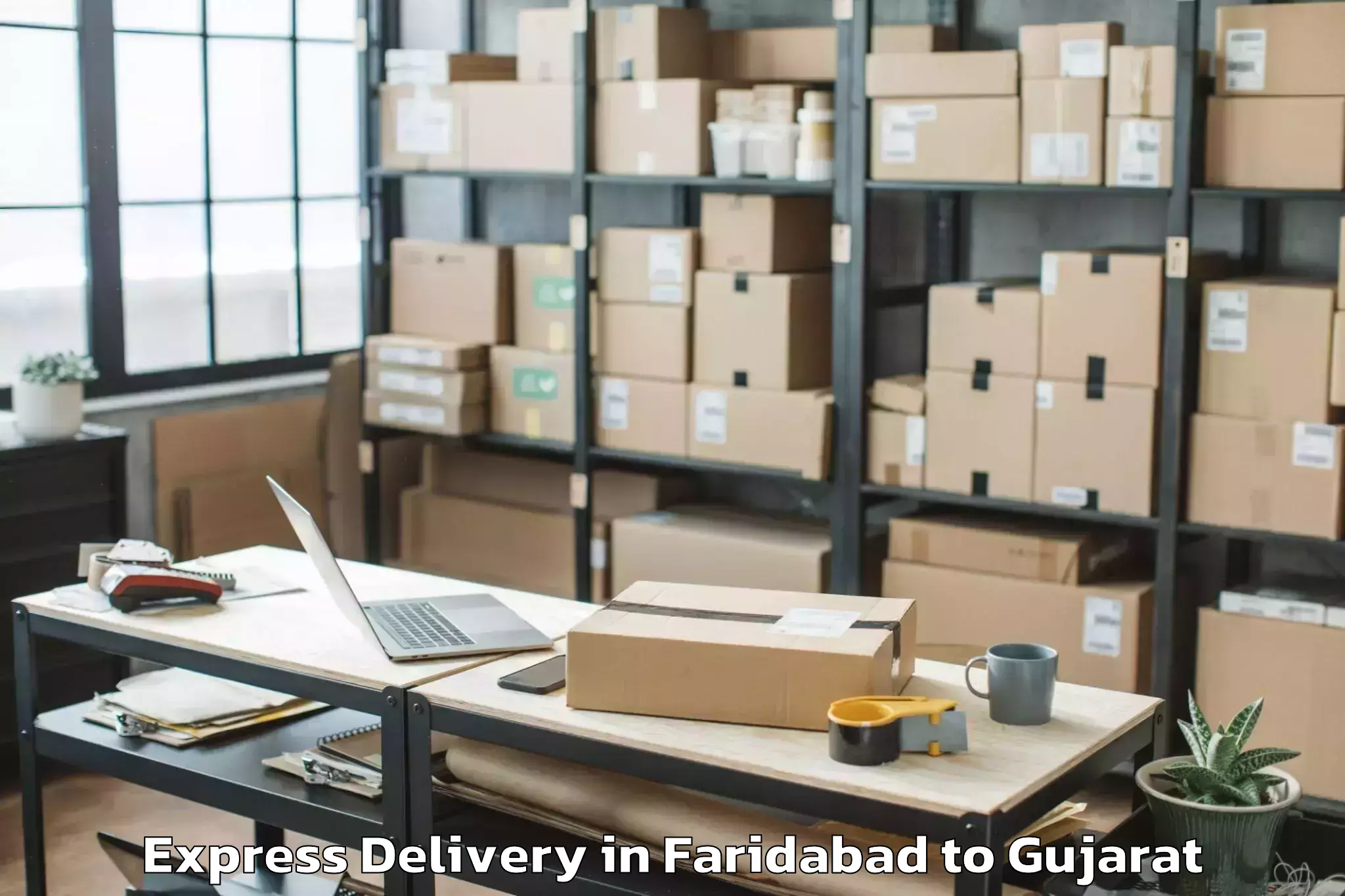 Professional Faridabad to Bhuj Express Delivery